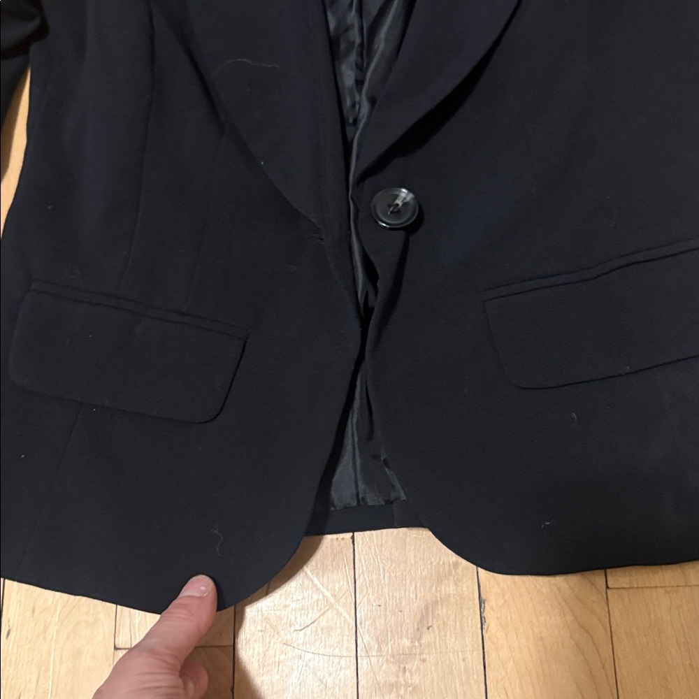 Candie's Black Women's Tailored Blazer Jacket - Picture 3 of 6